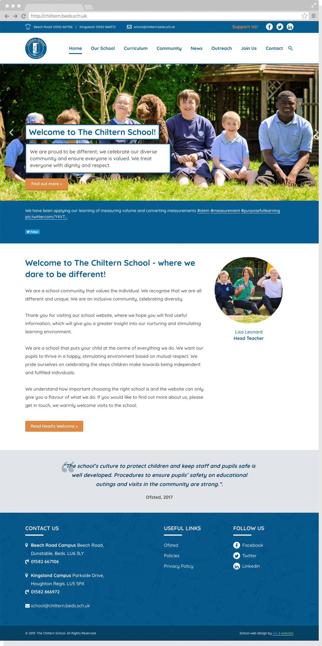 The Chiltern School website